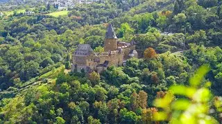 Stahleck Castle, a 12th-century castle in the Upper Middle Rhine Valley, Bacharach, Germany