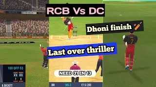 RCB VS DC |DHONI FINISH |VIRAT 100| LAST OVER THRILLER |IPL ACTION #realcricket #cricket #trend