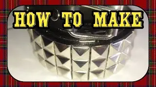 3 rows pyramid studs spike || How to make DIY studded belts. #punk #martilkaret #belt