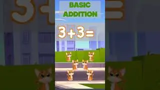 Basic Addition for Kids. 3+3=?  . Kindergarten & 1st Grade Math Learning