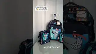 Kit Escolar Infantil Mochila Rodinha Lancheira Estojo Refor&ccedil;ada Crian&ccedil;a.💥 R$ 330,31 C/ CUPOM