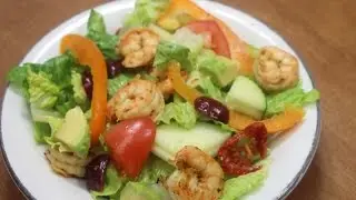 Quick, Easy Salad Recipe!! (Cajun Shrimp)