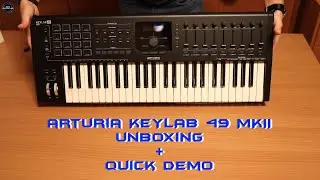 Arturia KeyLab 49 MKII Black Unboxing + Quick Demo | No Talking |