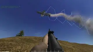 Project Reality: A-10 barrel roll (glitchy terrain impact)