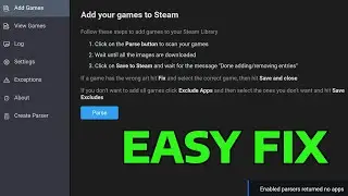 How To Fix EmuDeck Enabled Parsers Returned No Apps (Parsers Not Showing In Steam Rom Manager)