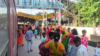 Katihar - Jogbani Demo Train Forbesganj Railway Station pe Yatrion ki bhid #railway #station #fbg 