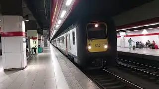 2x MS96 DMT (537 + 533) vertrekken van Brussels Airport-Zaventem naar Halle | Treinen | NMBS/SNCB