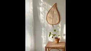 Hand-woven leaf wall decoration: Hang the natural breeze on the wall