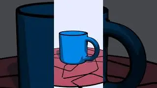 2D Grease Pencil Meets 3D Mug ☕ #blender
