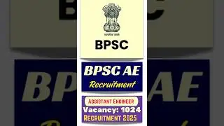 BPSC AE Notification 2025 | #shorts