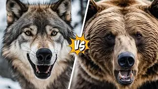 Bear vs Wolf - Who Wins This Fight? | Predator Showdowns