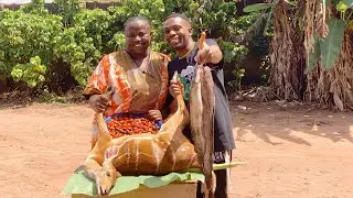 We Cooked Wild Deer and Catfish in Rare African Dish | African Village Life