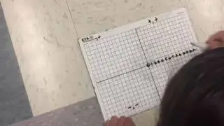 Labeling a coordinate grid time lapse
