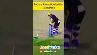 Roman Raees Yorker To NajibUllah Zadaan #cricket #youtubeshorts #psl8 #shorts #viralvideo #psl