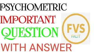 Write The Answer Of Psychometric Test ll