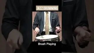 Drums | Jazz Brush Playing 10 | Medium Fast Swing And Rotating Swish   #shorts