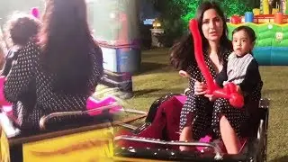 Katrina Kaif Enjoying Ride With Salman's Nephew Ahil