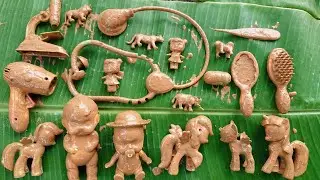 Mencuci mainan anak-anak little pony, dokteran, boneka bayi, dan hewan-hewan
