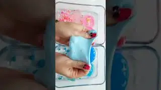 Paint colored slime with magic colors #asmr  #slimeslime #magicslimetv #candy #shorts #short