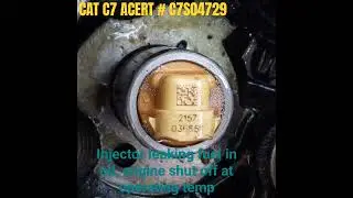 Diesel Cat C7 year 2009 injector leaking fuel, tips on removal?