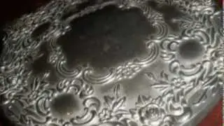 Beautiful Very Heavy Silver Plated Vintage HAND MIRROR 1/2 Kg FLORAL DESIGN *SOLD**