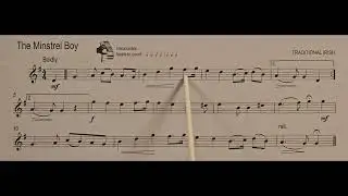 The Minstrel Boy, Traditional Irish, piano accompaniment at rehearsal speed