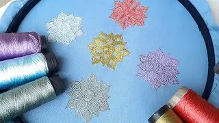 Simple floral embroidery with 5 different styles & embroidery techniques