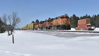 Trains In the Snow in Northern Arizona