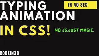Create a Typing Animation in  2 minutes – Just HTML & CSS!