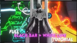Black Bar + White Line Tutorial | Alight Motion | Black And White Outline Tutorial | Free Preset!!