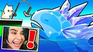 PESCANDO um PEIXE DE CRISTAL GIGANTE! (CAT GOES FISHING)