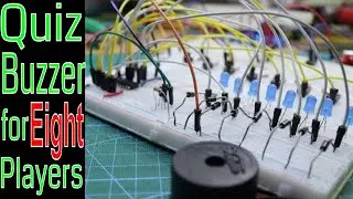 Quiz Buzzer Circuit for Eight players using IC 74LS373 | EE Project