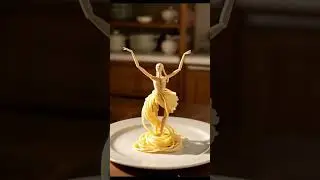 #shortvideo #CulinaryArt #PastaArt #UniqueNoodles #BalletNoodles #FoodSculpture #AIArt #SuperUnique