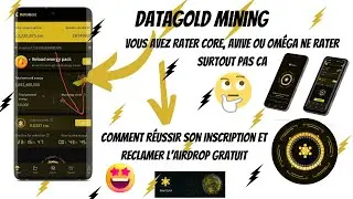 DataGold Mining🤑Comment Miner du $Eng ⛏⛏ #Airdrop #Minerdu$Eng #DataGoldApk #Gagnerdu$Eng 🔥🔥