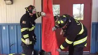 Making a water chute using a salvage cover