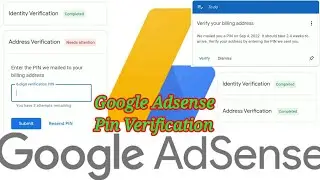 Google #Adsense pin verification | Adsense pin verify kaise kare| #google adsense #verification pin