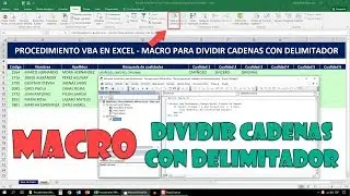 Macro para dividir cadenas con delimitador