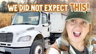 Helpful Neighbor Offers Freightliner Grain Truck for our Corn Harvest