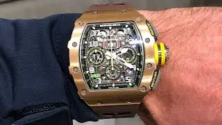$250,000 Richard Mille RM11-03 Rose Gold and Titanium Flyback Chronograph watch (clip)