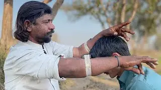 BENGALI BABA NEXT LEVEL MASSAGE WITH RELAXING CRACKS | ASMR HEAD & BACK MASSAGE |