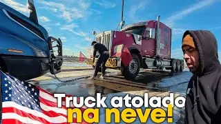 CAMINHÃO DA FIRMA ATOLADO NA NEVE!