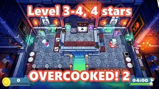 Overcooked! 2 - Level 3-4 - 2 players Co-op | 4 Stars achievement!