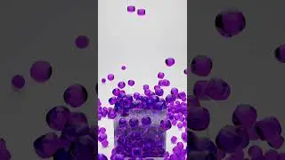 Mesmerizing Violet Glass Ball Drop in Slow Motion 💜 #Shorts #blender #tiktok #usa