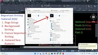 Autocad important settings 2022 | Basic Setting Autocad 2022 | autocad page setup | #autocad Part -3