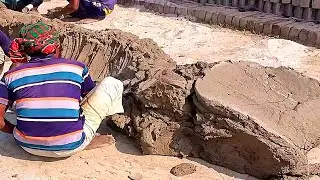 Traditional Bricks making|| Clay Brick making Wooden Box|| Brick making in a local Brick field