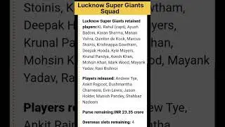 IPL 2023 Retained Players List⚡All 10 Teams Retained Players || IPL 2023 Released Players #shorts
