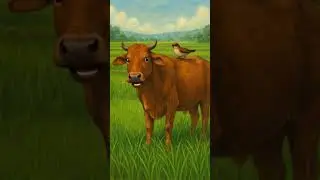 Sapi makan rumput #duniahewan #animals #sapilucu #hewanbesar