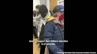 Pro-Palestine demonstrators confront U.S. Rep. Pat Ryan&rsquo;s staff in Kingston
