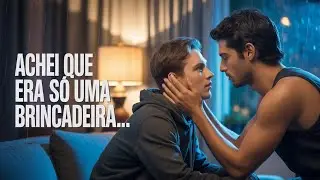 Achei que ele estava brincando… até ele me beijar naquela noite 🌧️🏳️‍🌈