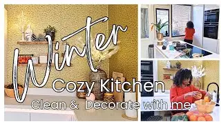 WINTER KITCHEN DECOR IDEAS | Clean & Decorate with me| New Kitchen Decor | No Talk Decorating